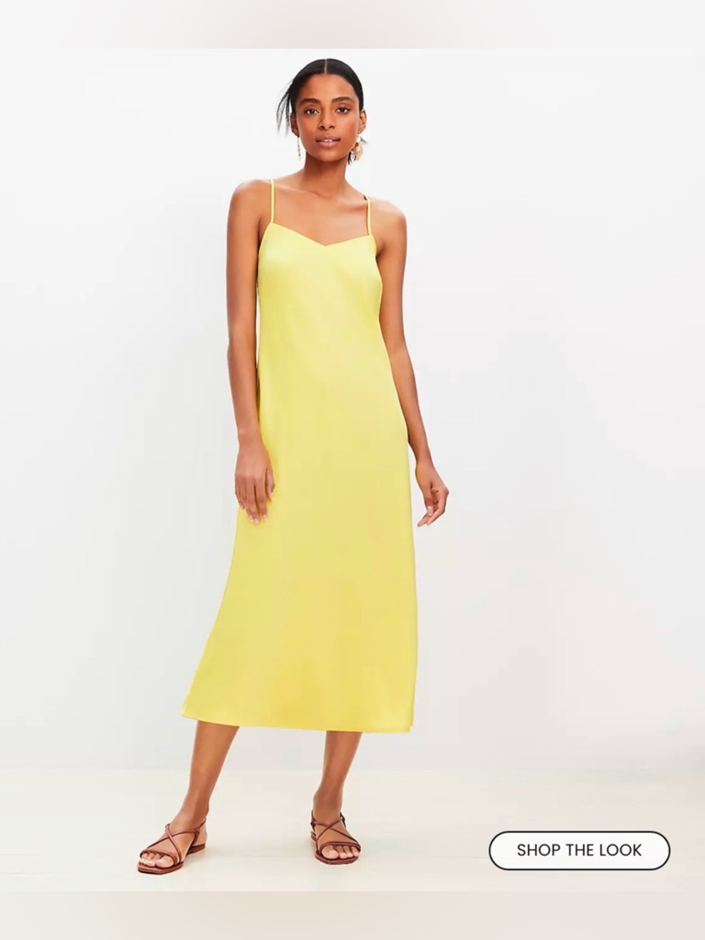 LOFT Bias Midi Slip Dress